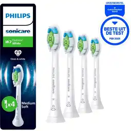 Etos Philips Sonicare Optimal White Opzetborstels Wit HX6064/87 4 stuks aanbieding