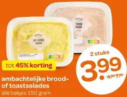 Spar Ambachtelijke brood of toastsalades aanbieding
