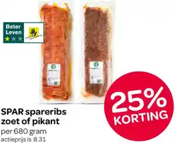 Spar SPAR spareribs zoet of pikant aanbieding