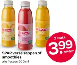 Spar SPAR verse sappen of smoothies aanbieding
