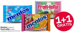 Spar Mentos of Fruit-tella aanbieding