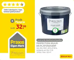 Praxis Perfection muur en plafondverf aanbieding