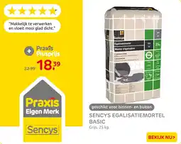 Praxis Sencys egalisatiemortel basic aanbieding
