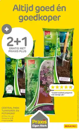 Praxis Central park tuinaarde en potgrond aanbieding