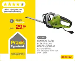 Praxis Central park elektrische heggenschaar aanbieding