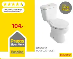 Praxis Baseline duoblok toilet aanbieding