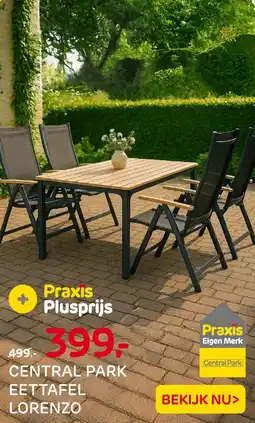Praxis Central park eettafel lorenzo aanbieding