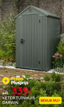 Praxis Keter tuinhuis darwin aanbieding
