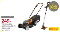 Praxis Worx Accu Grasmaaier en Trimmer aanbieding