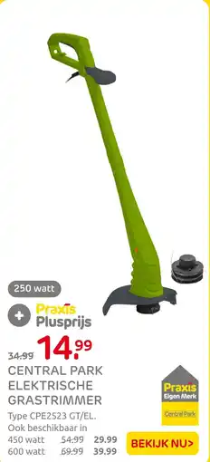 Praxis Central Park Elektrische Grastrimmer aanbieding