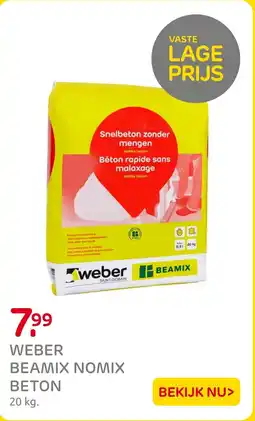 Praxis Weber Beamix Nomix Beton aanbieding