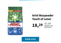 Plein.nl Ariel Waspoeder Touch of Lenor aanbieding