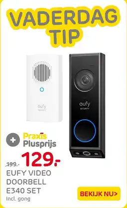 Praxis Eufy Video Doorbell E340 Set aanbieding