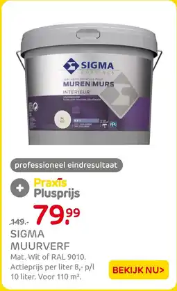 Praxis Sigma Muurverf aanbieding