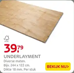 Praxis Underlayment aanbieding