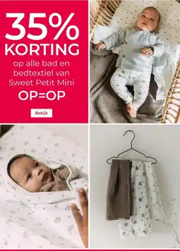 Prenatal op alle bad en bedtextiel van Sweet Petit Mini aanbieding