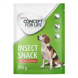Zooplus 3 x 100 g Insect Snack met zoete aardappel Concept for Life Snacks Honden aanbieding