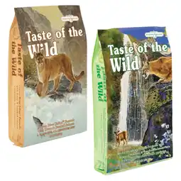 Zooplus 2x2kg Droog Rocky Mountain + Canyon River Taste of the Wild Kattenvoer aanbieding