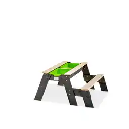 Bol.com EXIT Aksent Zand- Water- & Picknicktafel (1 Bankje) - Watertafel - Zandbak - Hout - Kinderen Buiten aanbieding