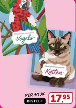 Boekenvoordeel Kleurplaten op nummer Vogels of Katten aanbieding
