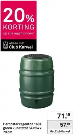 Karwei Harcostar regenton 168 L groen kunststof aanbieding