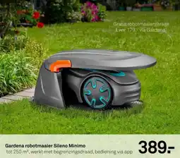 Karwei Gardena robotmaaier Sileno Minimo aanbieding
