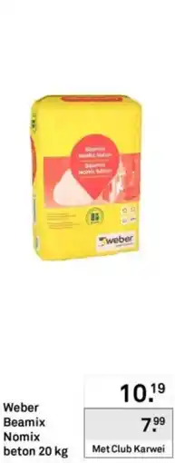 Karwei Weber Beamix Nomix beton aanbieding