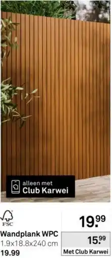 Karwei Wandplank WPC aanbieding