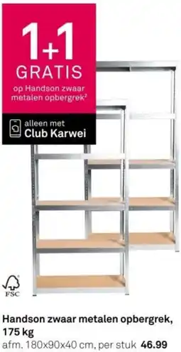 Karwei Handson zwaar metalen opbergrek aanbieding