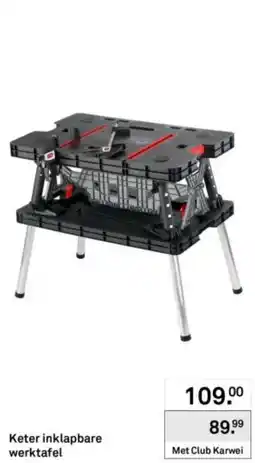 Karwei Keter inklapbare werktafel aanbieding