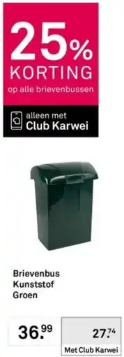 Karwei Brievenbus Kunststof Groen aanbieding