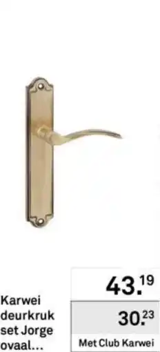 Karwei Karwei deurkruk set Jorge ovaal aanbieding