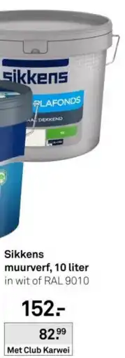 Karwei Sikkens muurverf aanbieding