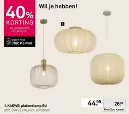 Karwei Karwei plafondlamp Evi aanbieding