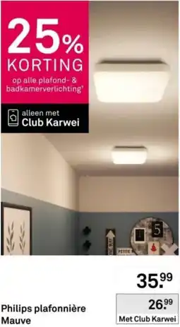 Karwei Philips plafonnière Mauve aanbieding