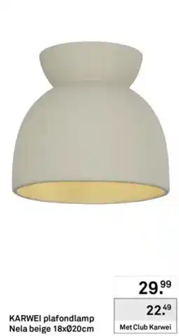 Karwei Karwei plafondlamp Nela beige aanbieding
