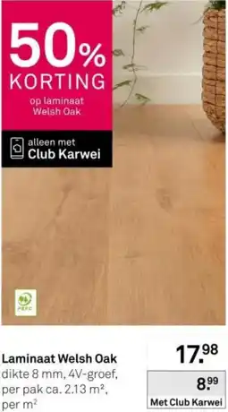 Karwei Laminaat Welsh Oak aanbieding