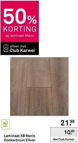 Karwei Laminaat XB Maris Donkerbruin Eiken aanbieding