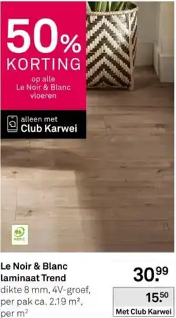 Karwei Le Noir & Blanc laminaat Trend aanbieding