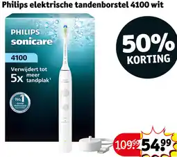 Kruidvat Philips elektrische tandenborstel 4100 wit aanbieding