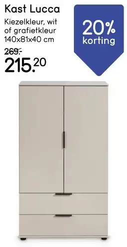 Leen Bakker Kast Lucca aanbieding