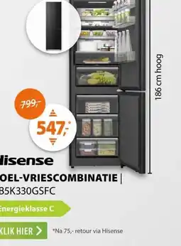 Expert Hisense RB5K330GSFC Zwart aanbieding