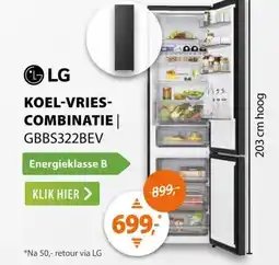 Expert LG GBBS322BEV Zwart aanbieding