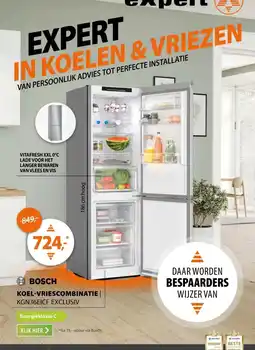 Expert Bosch KGN36EICF EXCLUSIV Zilver aanbieding