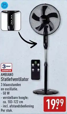 ALDI Ambiano Statiefventilator aanbieding