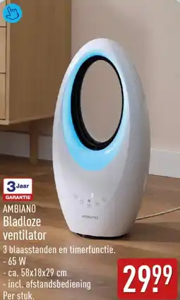 ALDI Ambiano Bladloze ventilator aanbieding