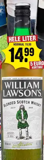Dirck 3 William Lawson's blended scotch whisky aanbieding