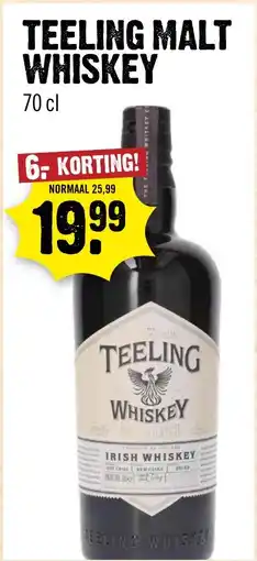 Dirck 3 Teeling malt whiskey aanbieding