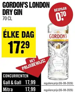 Dirck 3 Gordon's london dry gin aanbieding