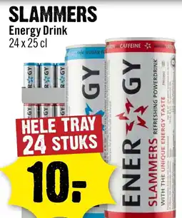 Dirck 3 Slammers energy drink aanbieding